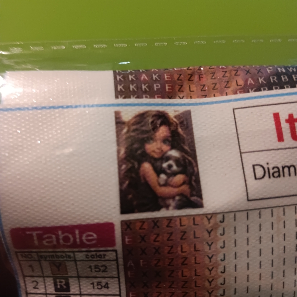 Diamond Painting Kit with Girl and Dog Design 20x20